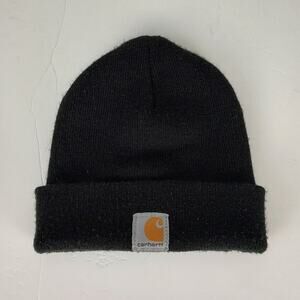 Carhartt Youth Unisex One-Size Knit Beanie Hat Acrylic Winter Stocking Cap Logo